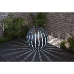 CASAYA Solarleuchte »Bernike«, Mit Erdspieß, Silberfarben