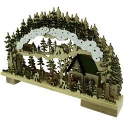 Schwibbogen, Höhe: 7,5 Cm, Batterie, Natur 5 Schwibbogen, Höhe: 7,5 Cm, Batterie, Natur -Leuchten Verkaufsladen unnamed file 10319