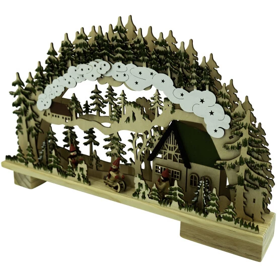 Schwibbogen, Höhe: 7,5 Cm, Batterie, Natur 2 Schwibbogen, Höhe: 7,5 Cm, Batterie, Natur – Bild 2