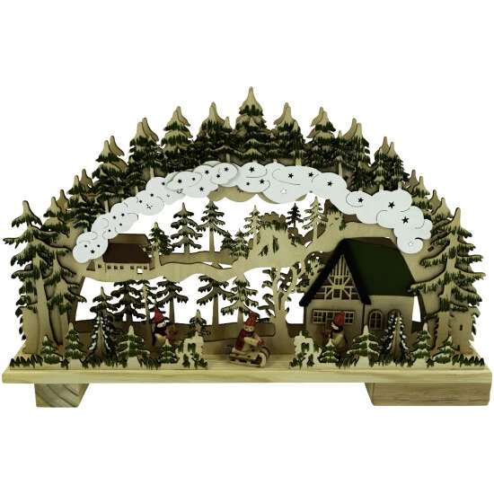 Schwibbogen, Höhe: 7,5 Cm, Batterie, Natur 3 Schwibbogen, Höhe: 7,5 Cm, Batterie, Natur – Bild 3