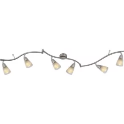 GLOBO Strahler, 6-flammig, Metall, Nickelfarben Matt