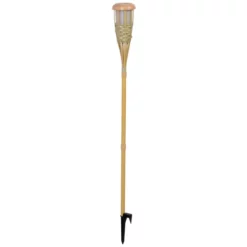 Outsunny Gartenleuchte, Bambusfarben