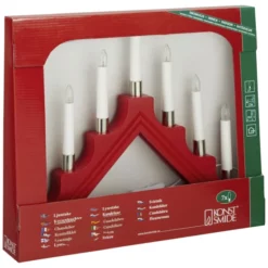 KONSTSMIDE Holzleuchter 7-flammig, Rot, Innen -Leuchten Verkaufsladen unnamed file 1079