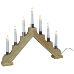 KONSTSMIDE Holzleuchter 7-flammig, Natur, Innen