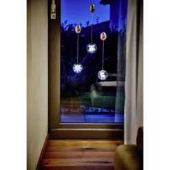 Krinner LED-Fensterbild »Lumix Deco Lights«, Glocken, Rund, ø: 10 Cm, Batterie, Silberfarben -Leuchten Verkaufsladen unnamed file 1882