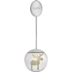 Krinner LED-Fensterbild »Lumix Deco Lights«, Elch, Rund, ø: 10 Cm, Batterie, Silberfarben