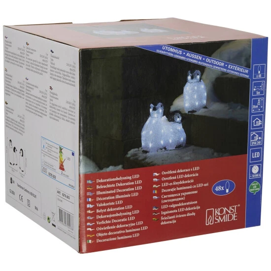 KONSTSMIDE Weihnachtsfigur, Pinguin, Höhe: 23 Cm, Netz, Weiß 2 KONSTSMIDE Weihnachtsfigur, Pinguin, Höhe: 23 Cm, Netz, Weiß – Bild 2