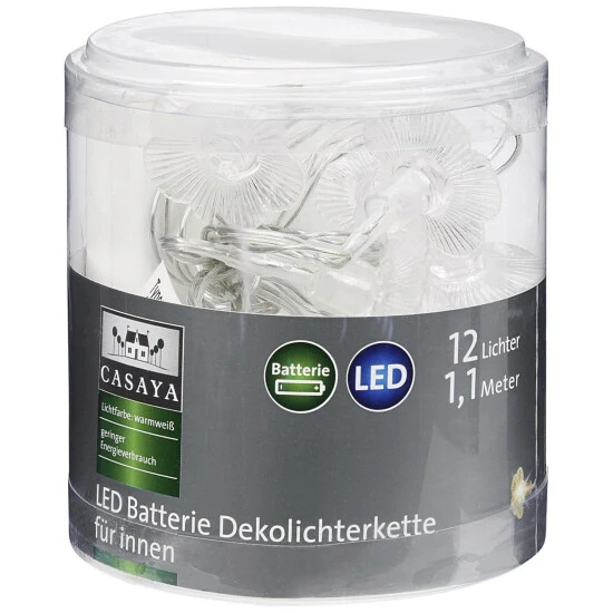 CASAYA LED-Lichterkette »Blume«, 12 Lichter, Warmweiß 2 CASAYA LED-Lichterkette »Blume«, 12 Lichter, Warmweiß – Bild 2