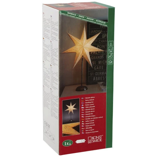 KONSTSMIDE Papierstern, Höhe: 68 Cm, Netz 2 KONSTSMIDE Papierstern, Höhe: 68 Cm, Netz – Bild 2