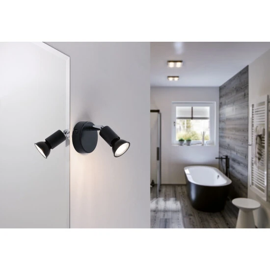 PAULMANN Strahler »Carolina«, Metall, Anthrazit/chromfarben 3 PAULMANN Strahler »Carolina«, Metall, Anthrazit/chromfarben – Bild 3