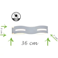 LUCE DESIGN LED-Wandleuchte »Wave«, Weiß, Inkl. Leuchtmittel, Breite: 36 Cm -Leuchten Verkaufsladen unnamed file 3905