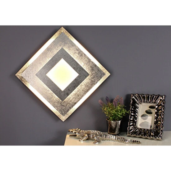 LUCE DESIGN LED-Wand- Und Deckenleuchte »Window«, Silberfarben, Inkl. Leuchtmittel, Breite: 39 Cm 2 LUCE DESIGN LED-Wand- Und Deckenleuchte »Window«, Silberfarben, Inkl. Leuchtmittel, Breite: 39 Cm – Bild 2