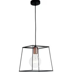 LUCE DESIGN Pendelleuchte »Harlem«, Metall, Schwarz/kupferfarben