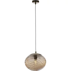LUCE DESIGN Pendelleuchte »NEREIDE«, Glas, Champagner