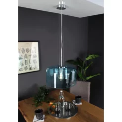 LUCE DESIGN Pendelleuchte »GIBUS«, Aquablau/chromfarben -Leuchten Verkaufsladen unnamed file 3951