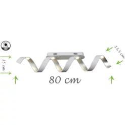 LUCE DESIGN LED-Deckenleuchte »Helix«, Weiss/silberfarben, Inkl. Leuchtmittel, Breite: 80 Cm -Leuchten Verkaufsladen unnamed file 3955