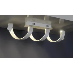 LUCE DESIGN LED-Deckenleuchte »Helix«, Weiss/silberfarben, Inkl. Leuchtmittel, Breite: 80 Cm -Leuchten Verkaufsladen unnamed file 3957