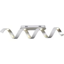LUCE DESIGN LED-Deckenleuchte »Helix«, Weiss/silberfarben, Inkl. Leuchtmittel, Breite: 80 Cm -Leuchten Verkaufsladen unnamed file 3959