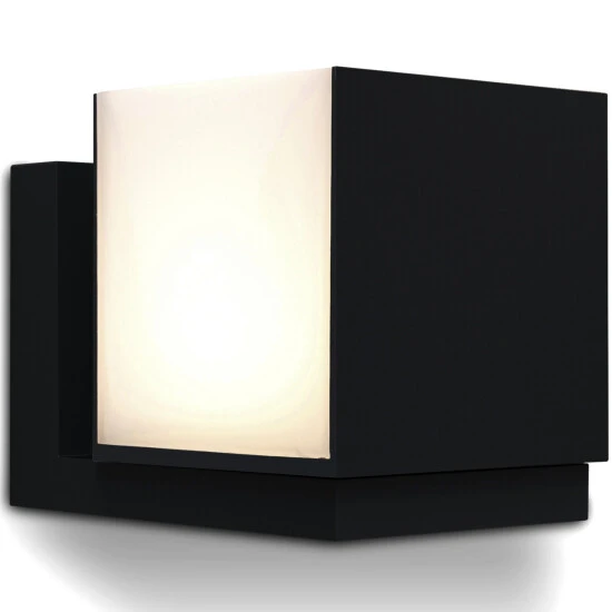 LUTEC LED-Außenwandleuchte »cuba«, Mattschwarz, Inkl. Leuchtmittel, Breite: 10 Cm 4 LUTEC LED-Außenwandleuchte »cuba«, Mattschwarz, Inkl. Leuchtmittel, Breite: 10 Cm – Bild 4