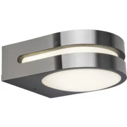 LUTEC LED-Außenwandleuchte »fancy«, Edelstahlfarben, Inkl. Leuchtmittel, Breite: 14 Cm