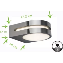 LUTEC LED-Außenwandleuchte »fancy«, Edelstahlfarben, Inkl. Leuchtmittel, Breite: 14 Cm -Leuchten Verkaufsladen unnamed file 4007