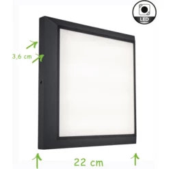 LUTEC LED-Außenwandleuchte »Helena«, Anthrazit, Inkl. Leuchtmittel, Breite: 22 Cm -Leuchten Verkaufsladen unnamed file 4017