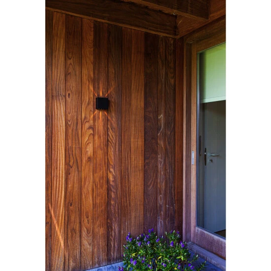 LUTEC LED-Außenwandleuchte »gemini Beams«, Mattschwarz, Inkl. Leuchtmittel, Breite: 11 Cm 2 LUTEC LED-Außenwandleuchte »gemini Beams«, Mattschwarz, Inkl. Leuchtmittel, Breite: 11 Cm – Bild 2