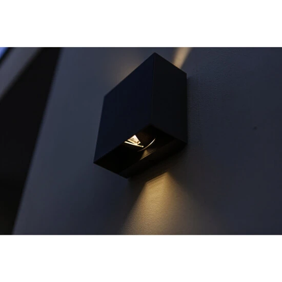 LUTEC LED-Außenwandleuchte »gemini Beams«, Mattschwarz, Inkl. Leuchtmittel, Breite: 11 Cm 6 LUTEC LED-Außenwandleuchte »gemini Beams«, Mattschwarz, Inkl. Leuchtmittel, Breite: 11 Cm – Bild 6