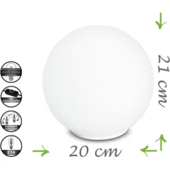 LUCE DESIGN Tischleuchte »CITY«, E14, Höhe: 21 Cm -Leuchten Verkaufsladen unnamed file 4070