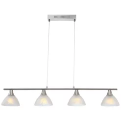 GLOBO Hängeleuchte »Ruben«, Nickelfarben, Inkl. Leuchtmittel, Breite: 7 Cm