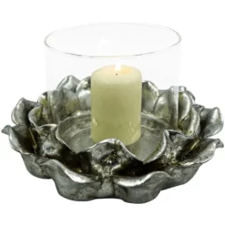 Kerzenhalter, Glas/Polyresin