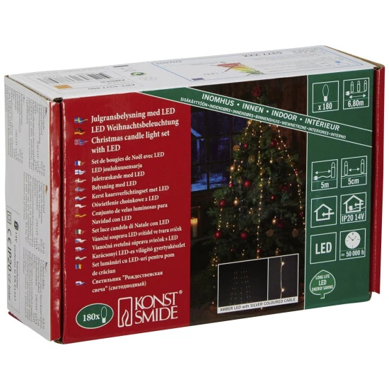 KONSTSMIDE LED-Baummantel, 6,8 M Mit 180 LED, Bernsteinfarben 3 KONSTSMIDE LED-Baummantel, 6,8 M Mit 180 LED, Bernsteinfarben – Bild 3