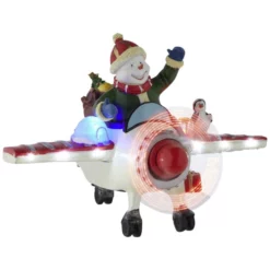 KONSTSMIDE Weihnachtsfigur, Schneemann, Höhe: 17 Cm, Weiss/grün/rot/schwarz