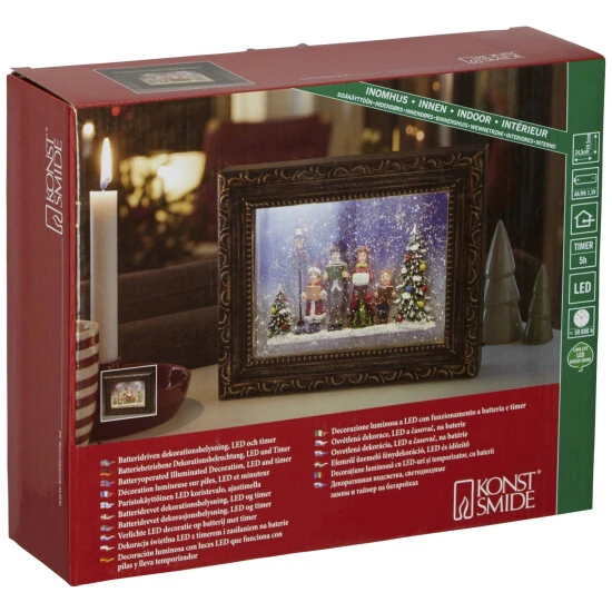 KONSTSMIDE LED-Bilderrahmen, Eckig, Höhe: 19,5 Cm, Batterie, Braun 2 KONSTSMIDE LED-Bilderrahmen, Eckig, Höhe: 19,5 Cm, Batterie, Braun – Bild 2