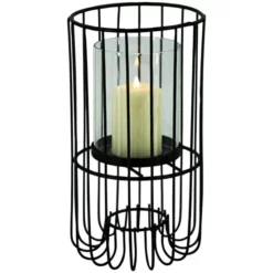 Windlicht, Metall/Glas