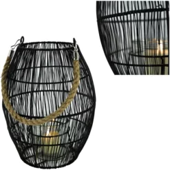 Windlicht, Metall/Glas