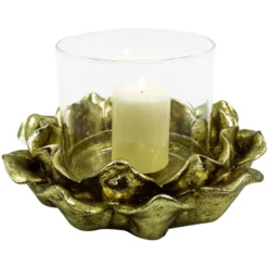 Kerzenhalter, Polyresin/Glas