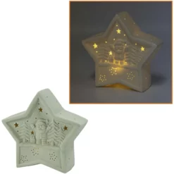 LED-Weihnachtsstern, Höhe: 16 Cm, Batterie, Weiß