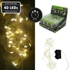 Lichterkette, 40 Lichter, Warmweiß