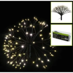 NOOR LIVING Lichterkette, 63 Lichter, Warmweiß