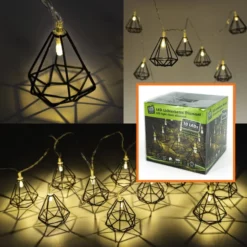 NOOR LIVING Lichterkette, 10 Lichter, Warmweiß