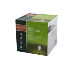 SIENA GARDEN Solar-Kugelleuchte, Weiß