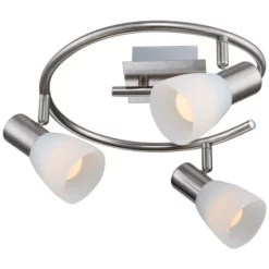 GLOBO Strahler »PARRY I«, Nickelfarben, Inkl. Leuchtmittel, Breite: 19 Cm