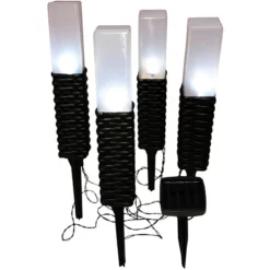 NÄVE Solar-Außenleuchte, Länglich, Rund, Mit Erdspieß, Schwarz/weiß -Leuchten Verkaufsladen unnamed file 5720