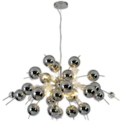 NÄVE Pendelleuchte, Stahl/glas, Chromfarben/klar