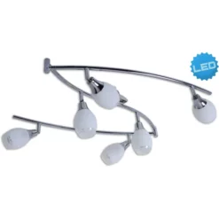 NÄVE Deckenleuchte, Chromfarben/weiss, Inkl. Leuchtmittel, Breite: 160 Cm -Leuchten Verkaufsladen unnamed file 5752