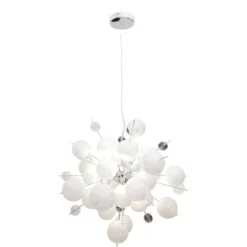 NÄVE Pendelleuchte, Stahl/glas, Weiß