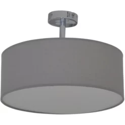 NÄVE Deckenleuchte, Eisen/textil, Grau