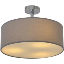 NÄVE Deckenleuchte, Eisen/textil, Grau -Leuchten Verkaufsladen unnamed file 5768