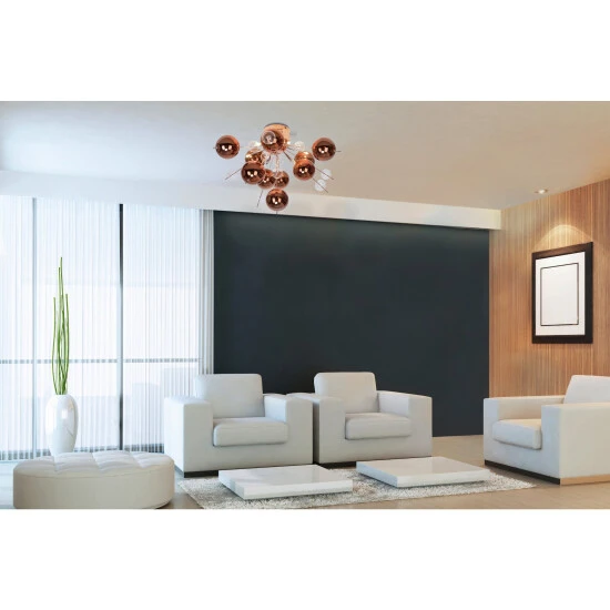 NÄVE Deckenleuchte, Stahl/glas, Kupferfarben 3 NÄVE Deckenleuchte, Stahl/glas, Kupferfarben – Bild 3